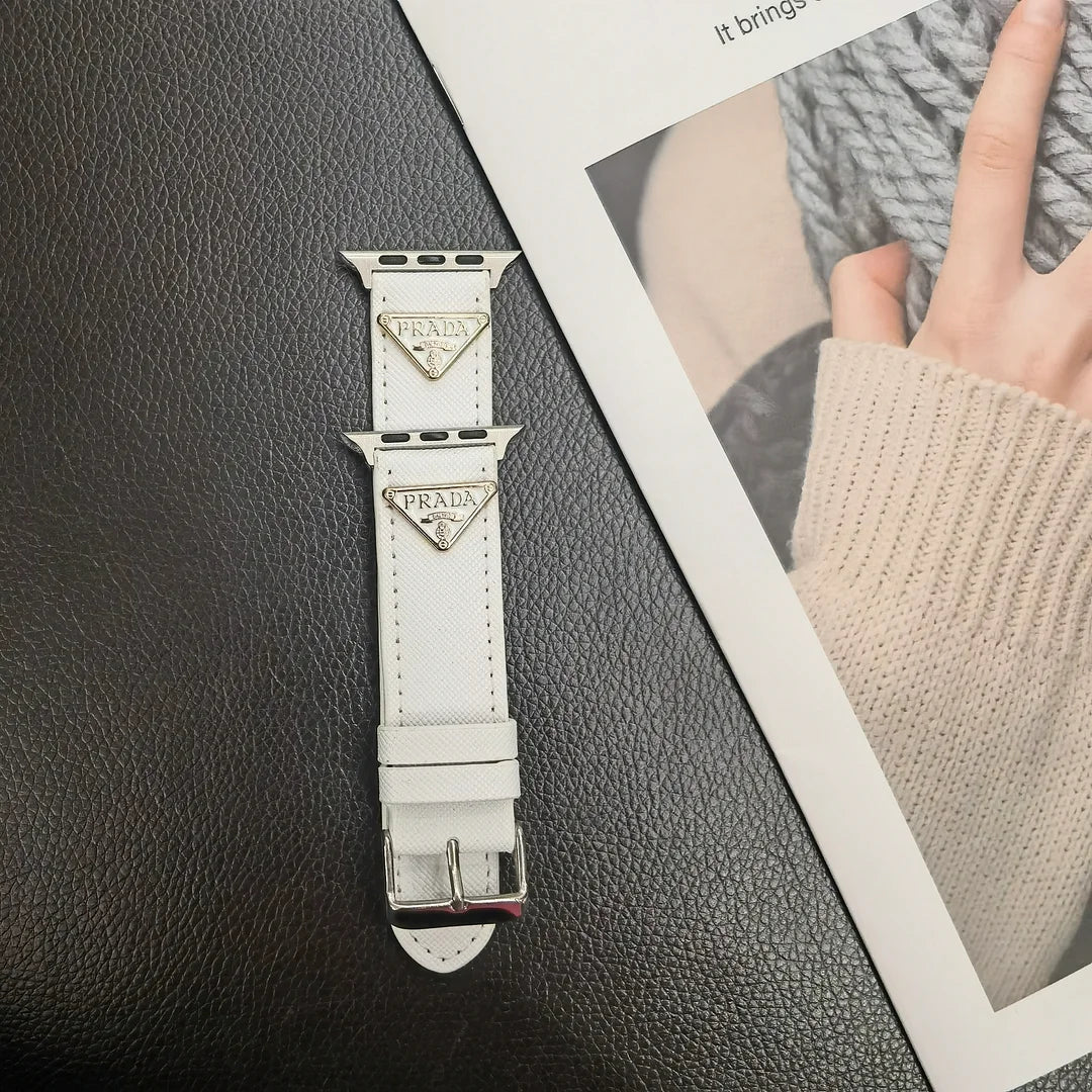 Luxury Prada Apple Watch Band White