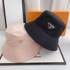 Luxury Prada bucket hat front view