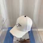Luxury Prada cotton baseball cap side profile