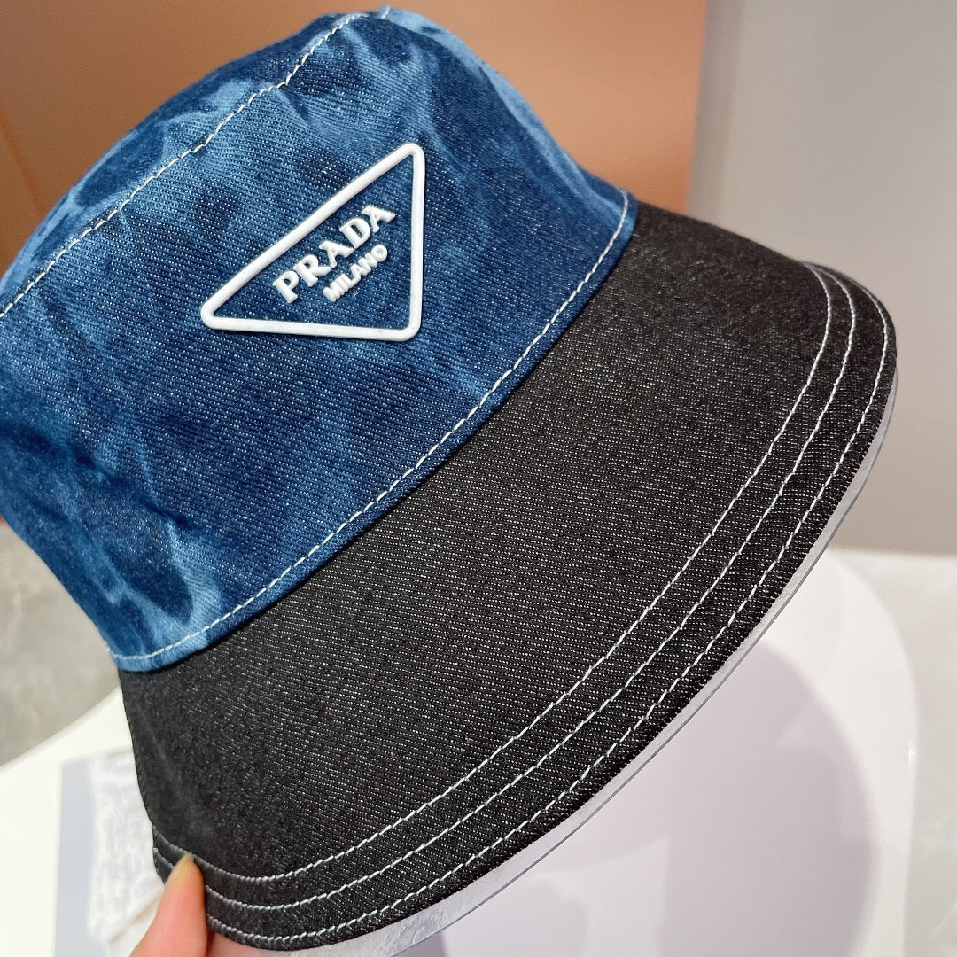 Luxury Prada patchwork bucket hat