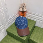 Luxury denim baseball cap by Louis Vuitton