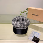Miu Miu Leather Visor Cap