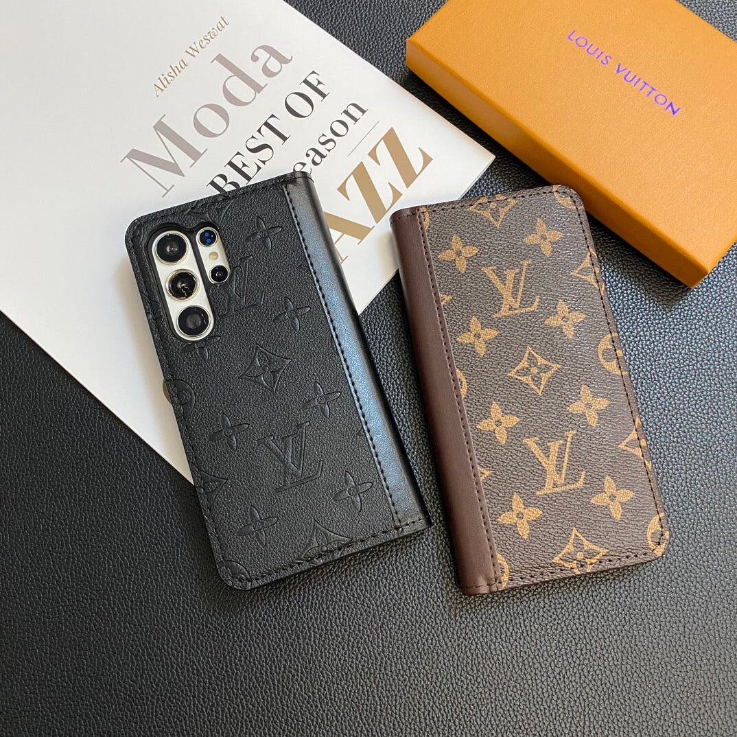 Monogram Leather Samsung Cover