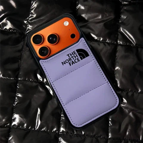 The North Face Puffer Jacket iPhone 17 Case – Shockproof Winter Style Cover for iPhone 17, 16, 15, 14