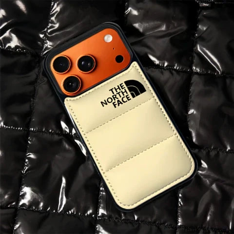 The North Face Puffer Jacket iPhone 17 Case – Shockproof Winter Style Cover for iPhone 17, 16, 15, 14