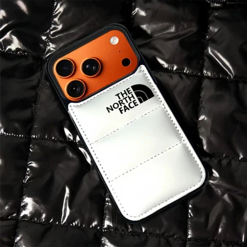 The North Face Puffer Jacket iPhone 17 Case – Shockproof Winter Style Cover for iPhone 17, 16, 15, 14