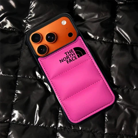 The North Face Puffer Jacket iPhone 17 Case – Shockproof Winter Style Cover for iPhone 17, 16, 15, 14