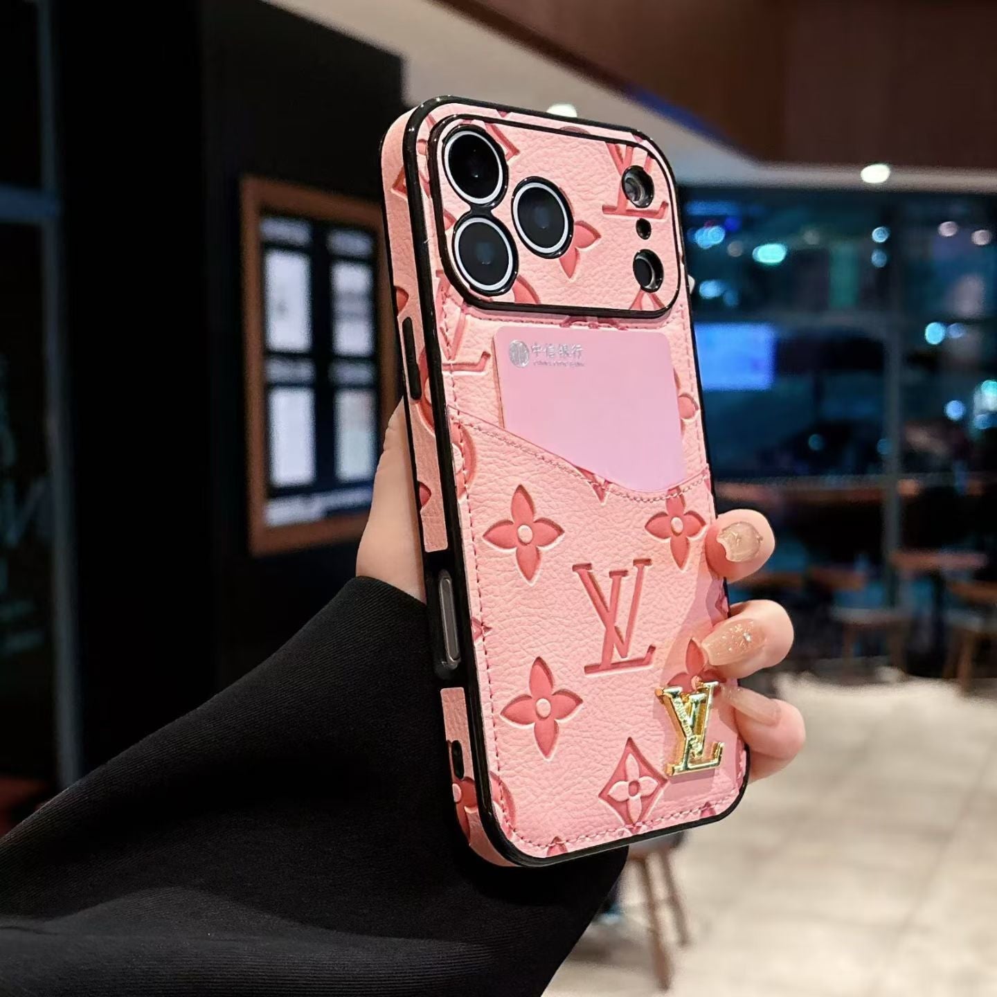 Louis Vuitton iPhone 17 Pro Max Card Holder Case – Luxury Wallet