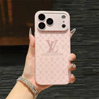 Pink Louis Vuitton luxury phone cover for iPhone 17 Pro Max