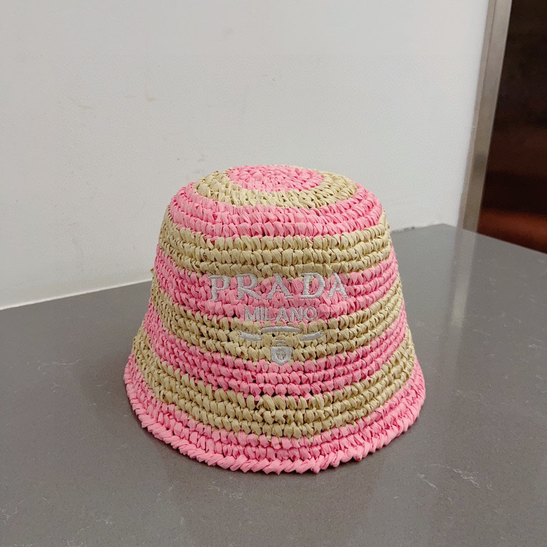 Pink Prada summer hat