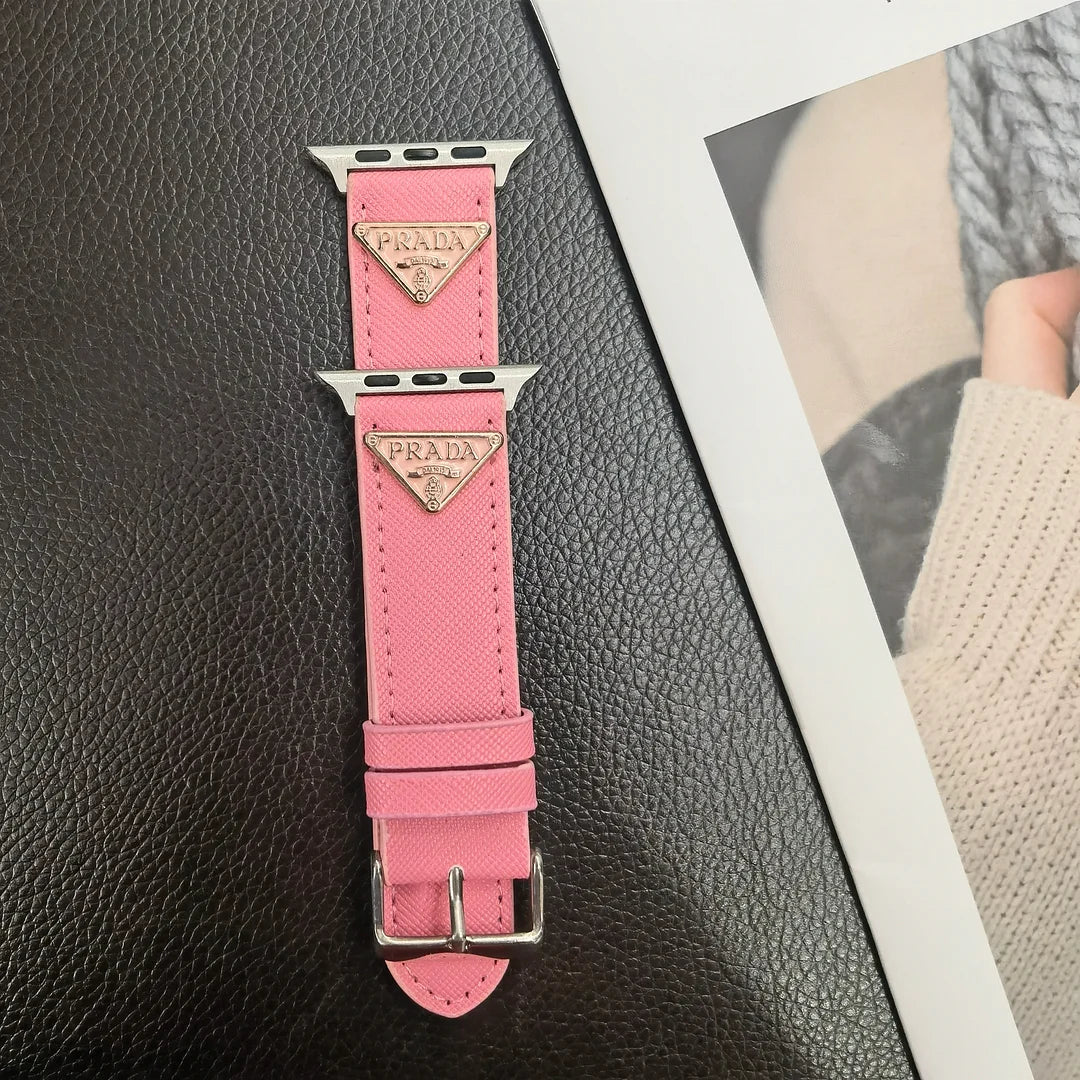 Prada Apple Watch Band Pink Leather