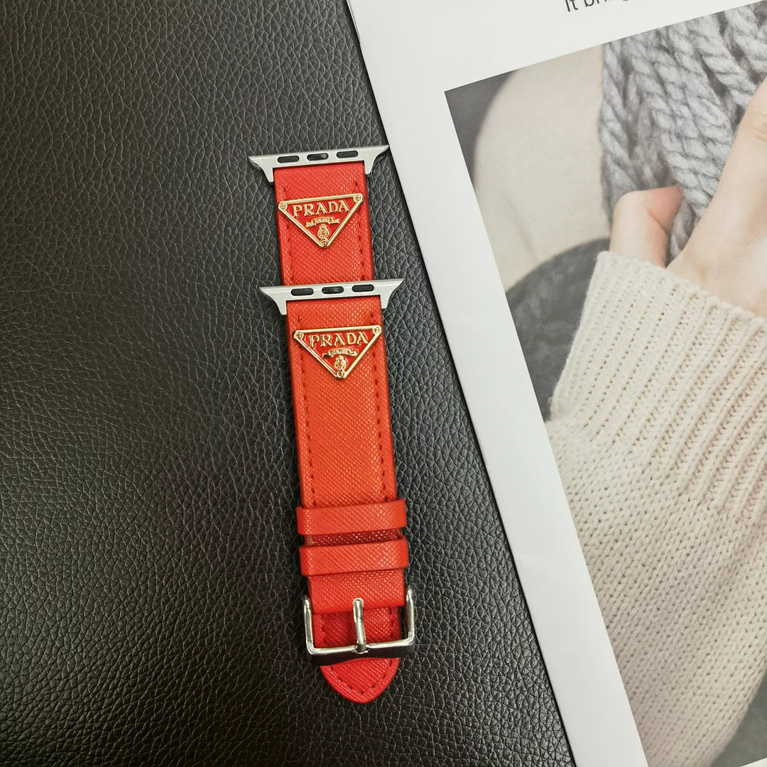 Prada Apple Watch Band orange Leather
