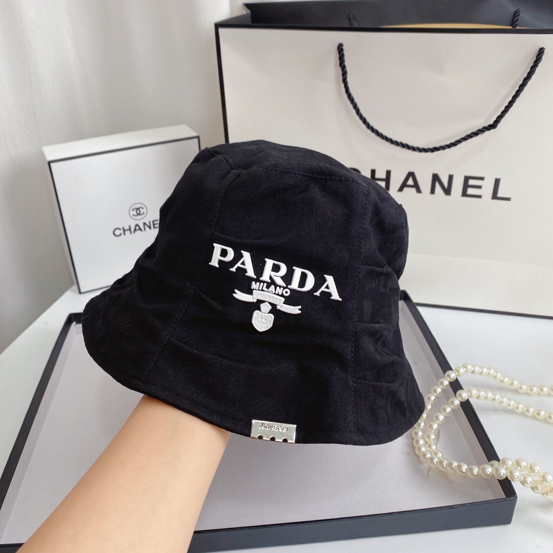 Prada Milano drill bucket hat black
