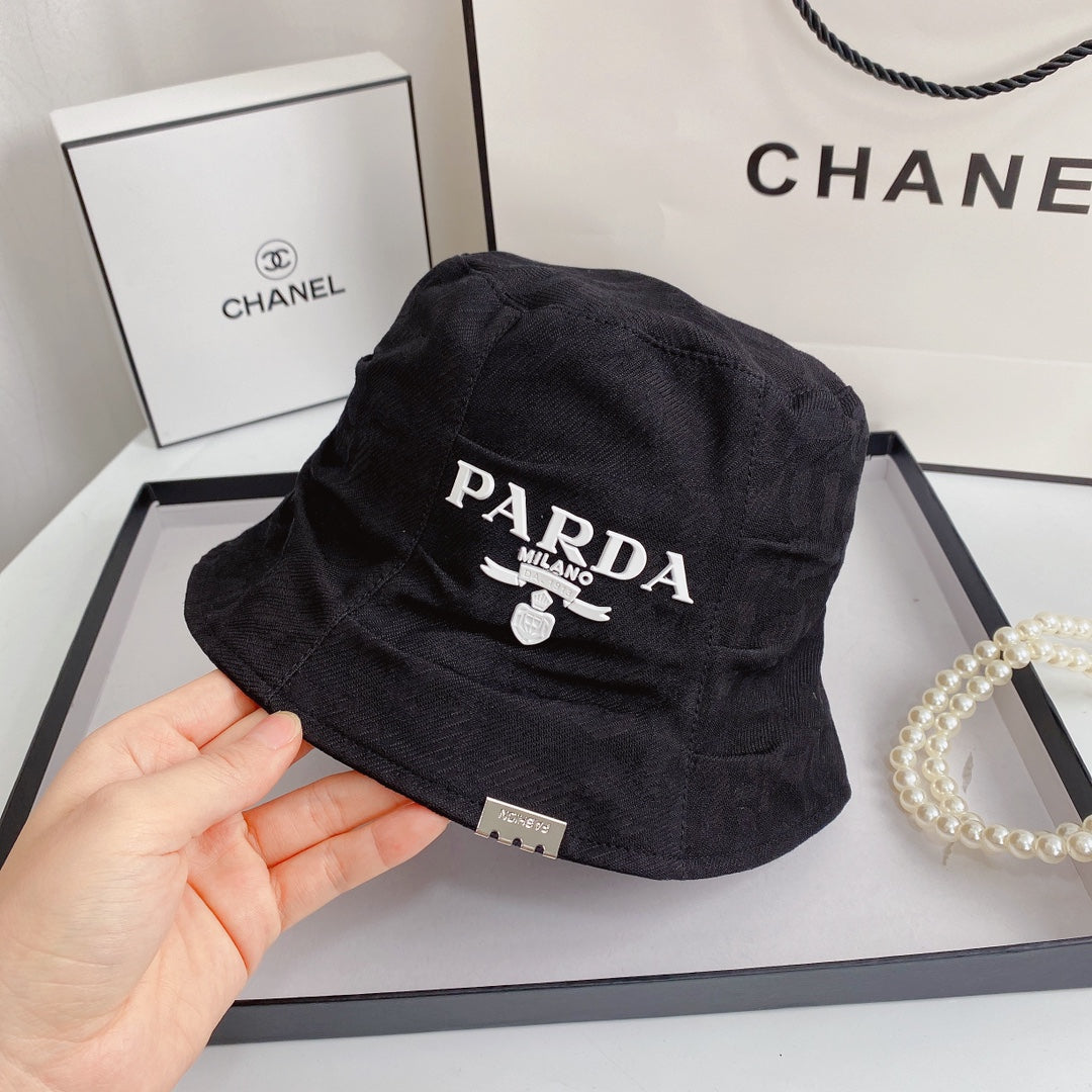 Prada Milano drill bucket hat black