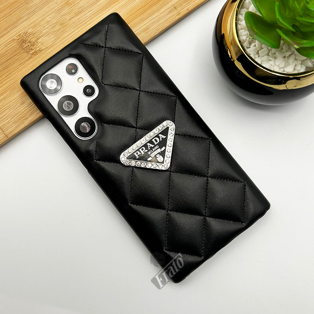 Prada Puff Leather Samsung Galaxy Case Black Samsung S26 Ultra