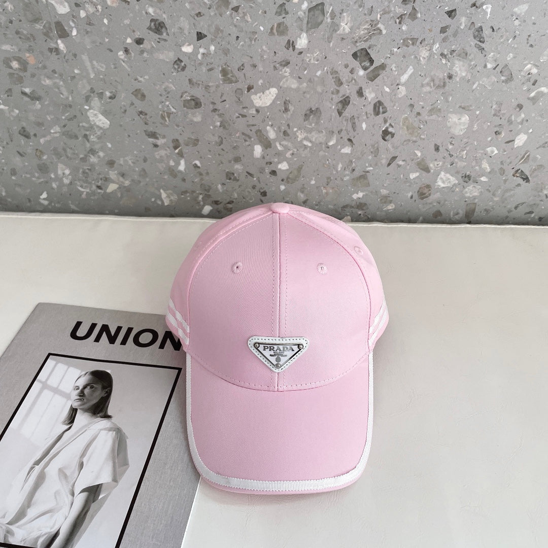 Prada Triangle Enamel Logo Hat