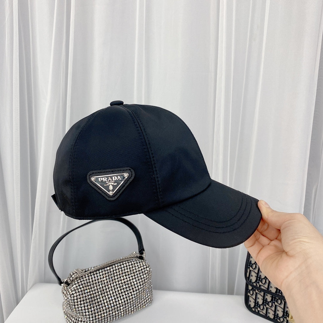Prada Triangle Logo Baseball Cap 1