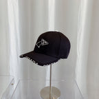 Prada embroidered logo baseball cap detail