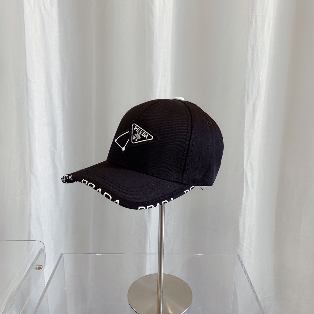 Prada embroidered logo baseball cap detail
