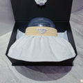 Prada foldable cotton sun visor front view