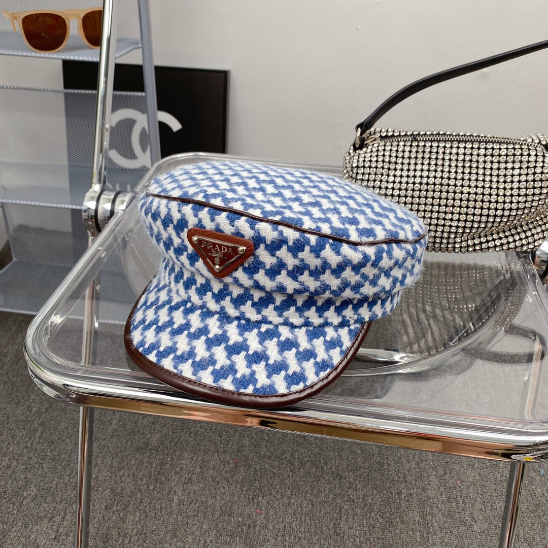 Prada triangle logo bucket hat