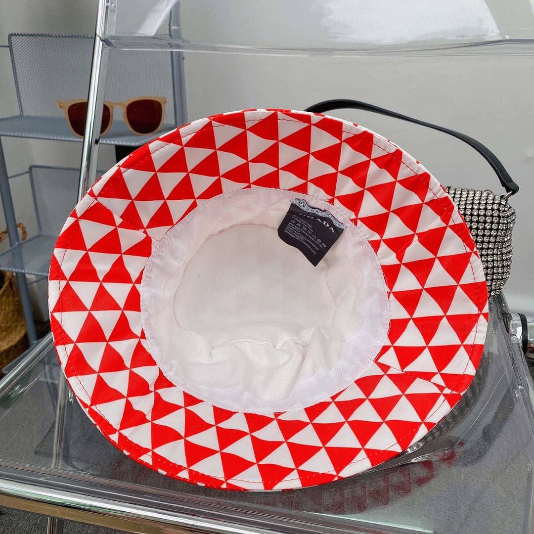 Prada triangle logo bucket hat 2