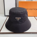 Prada triangle logo quick dry bucket hat black