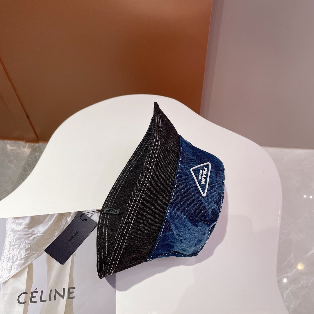 Prada unisex denim bucket hat
