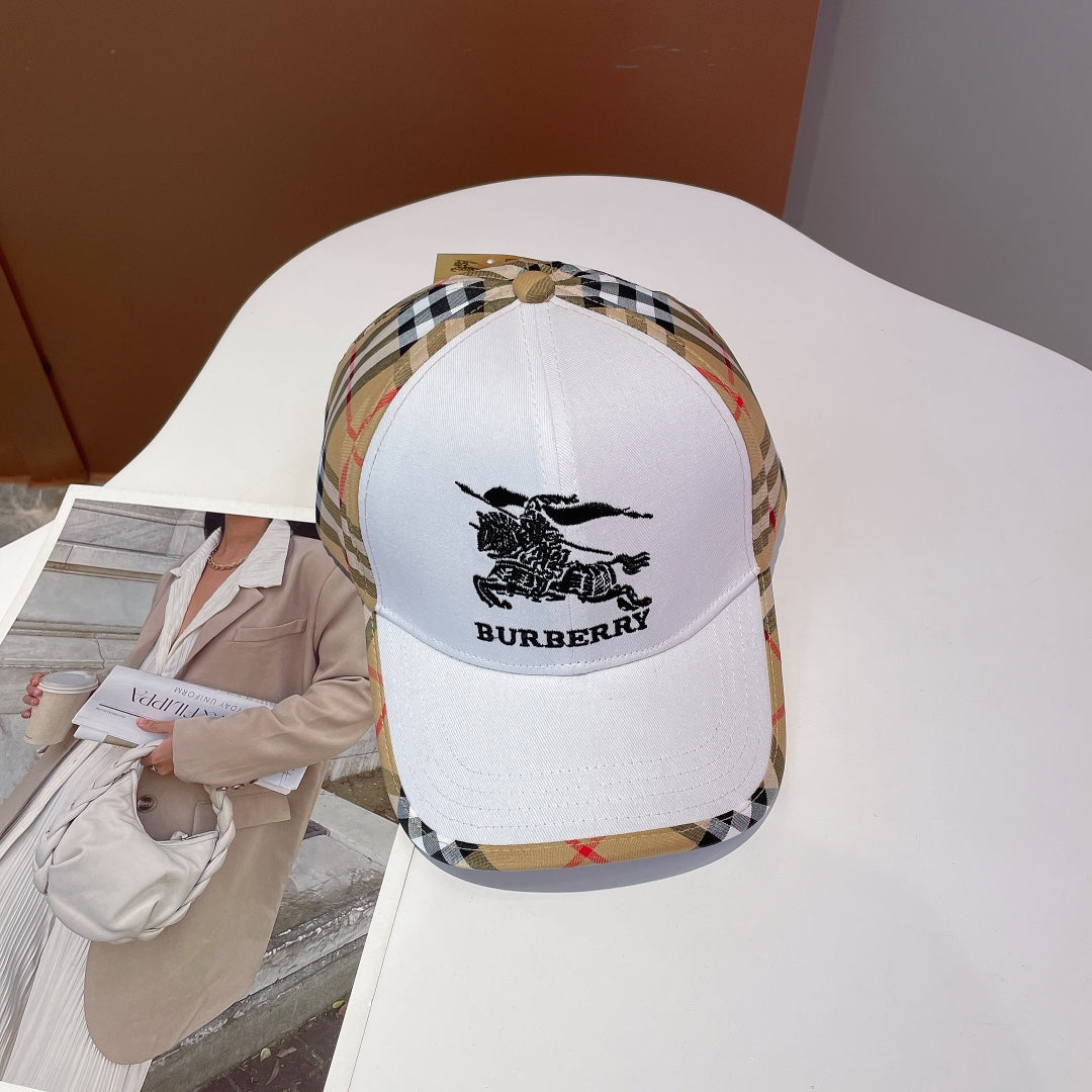 Premium Burberry check baseball cap