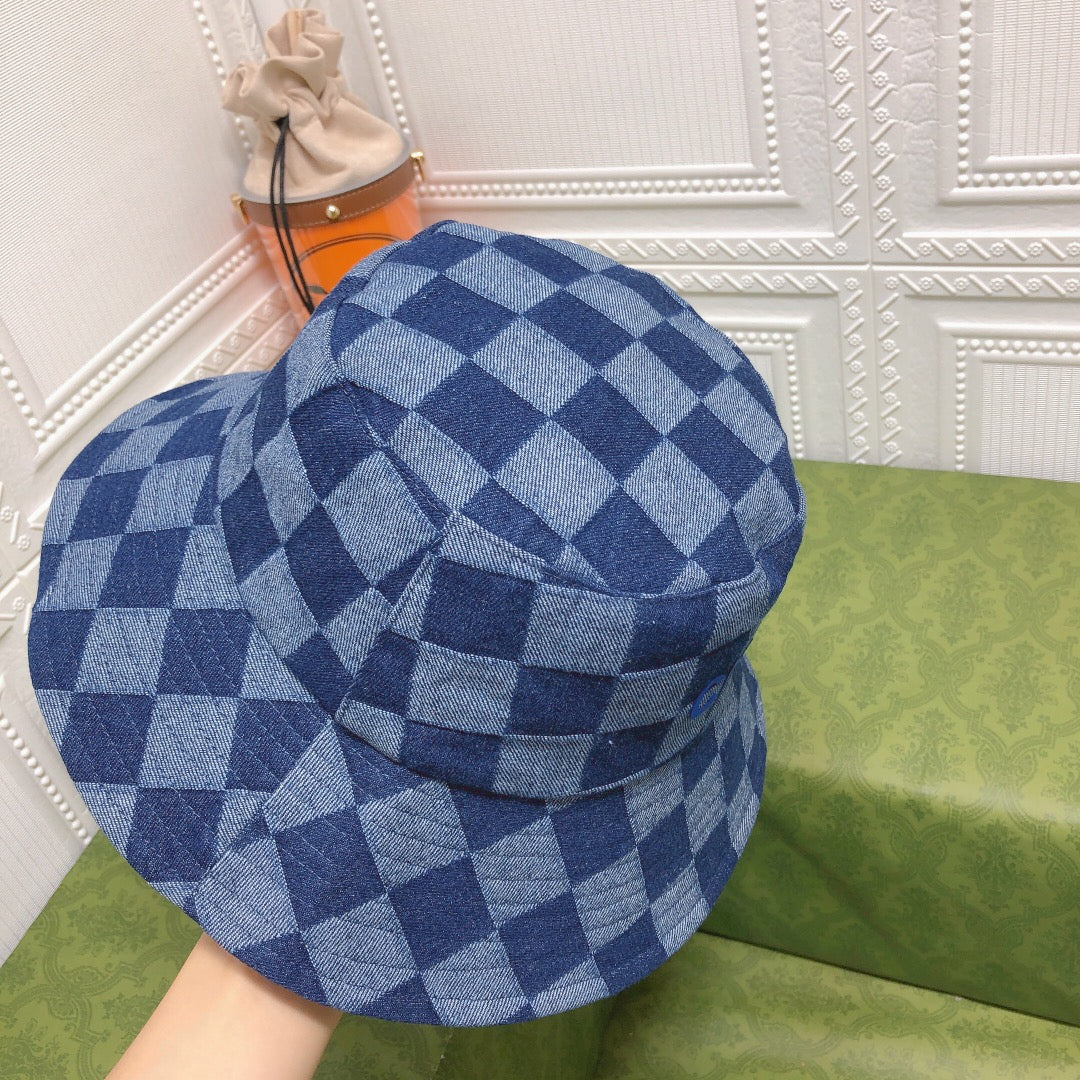 Premium Chanel diamond quilted bucket hat detail
