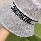Premium Dior organza hat detail