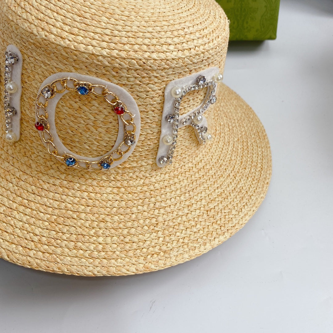 Premium Dior raffia weave detail