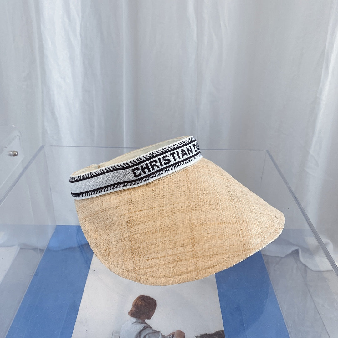 Premium Dior straw visor