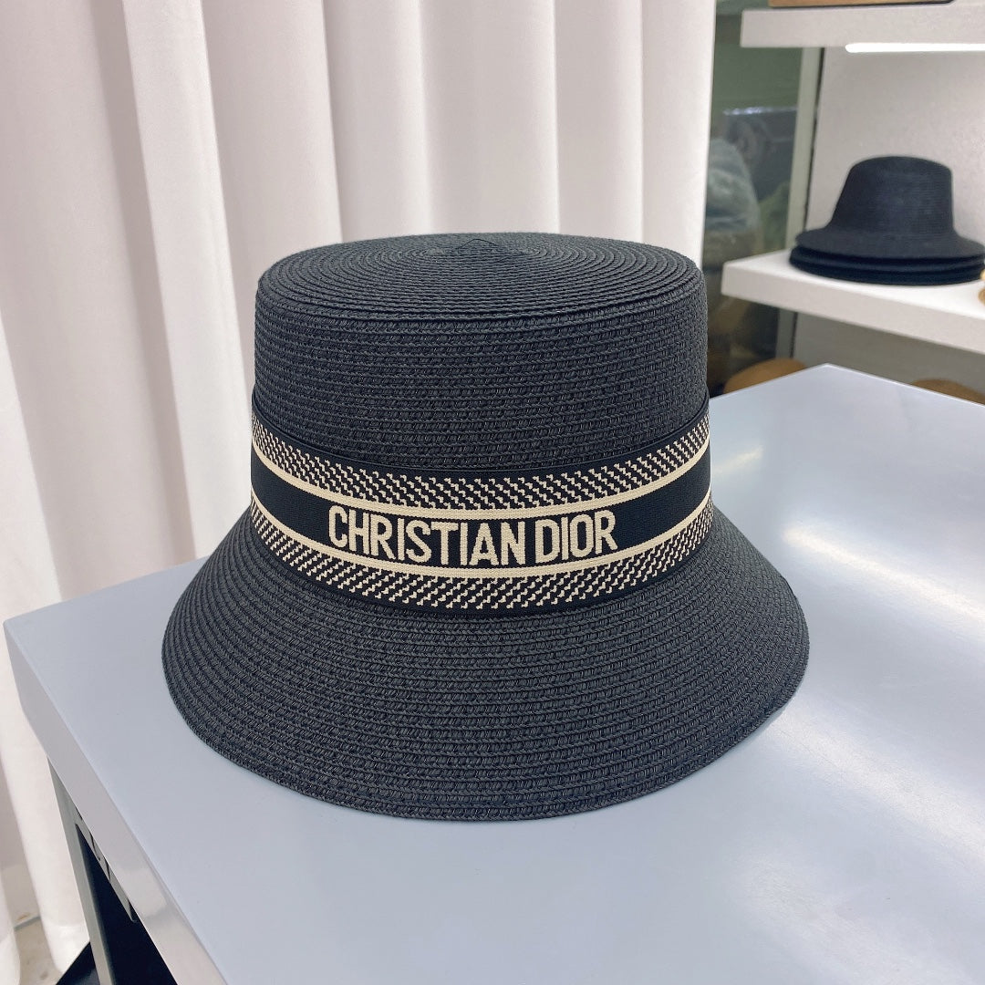 Premium Dior summer bucket hat classic black