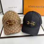 Premium Gucci canvas baseball hat close up
