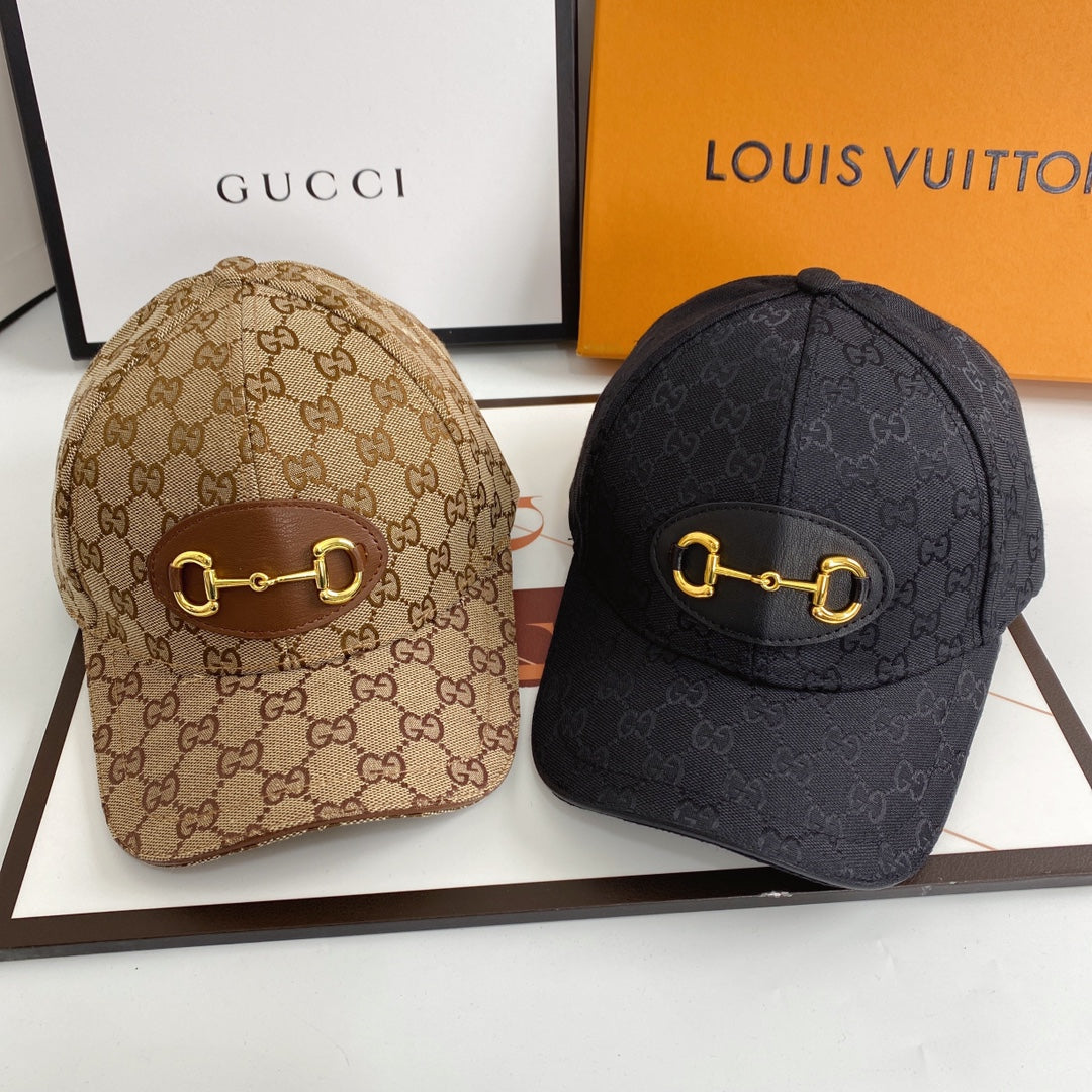 Premium Gucci canvas baseball hat close up