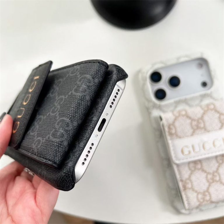 Premium Gucci iPhone 17 Pro Max case with strap