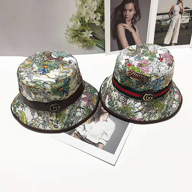 Premium Gucci jungle bucket hat side view