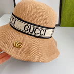 Premium Gucci woven bucket hat side profile