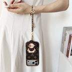 Premium LV iPhone 17 Pro Max case with strap detail
