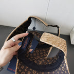 Premium LV monogram visor close-up