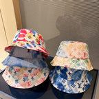 Premium Louis Vuitton cotton bucket hat detail