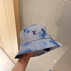 Premium Louis Vuitton cotton bucket hat detail