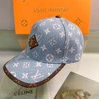 Premium Louis Vuitton denim leather hat