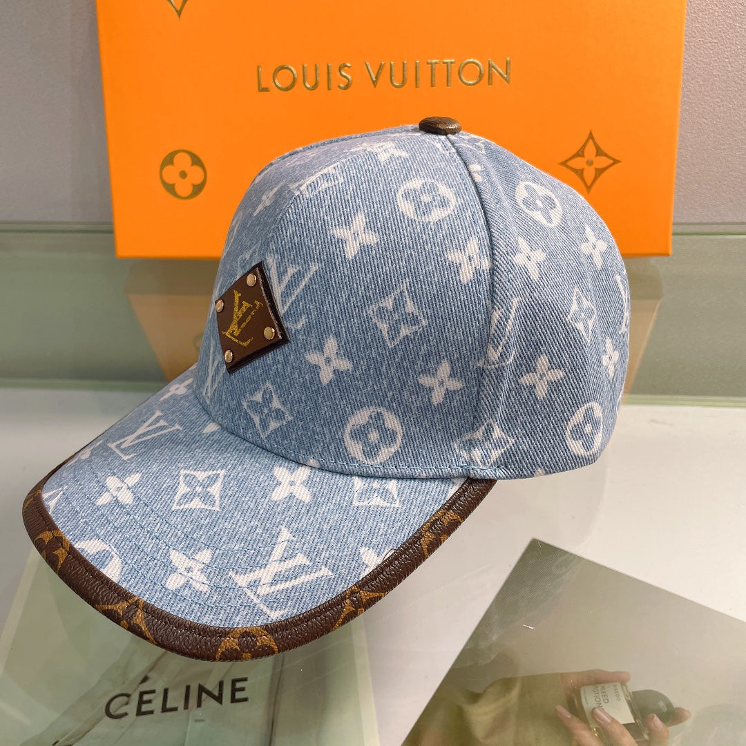 Premium Louis Vuitton denim leather hat