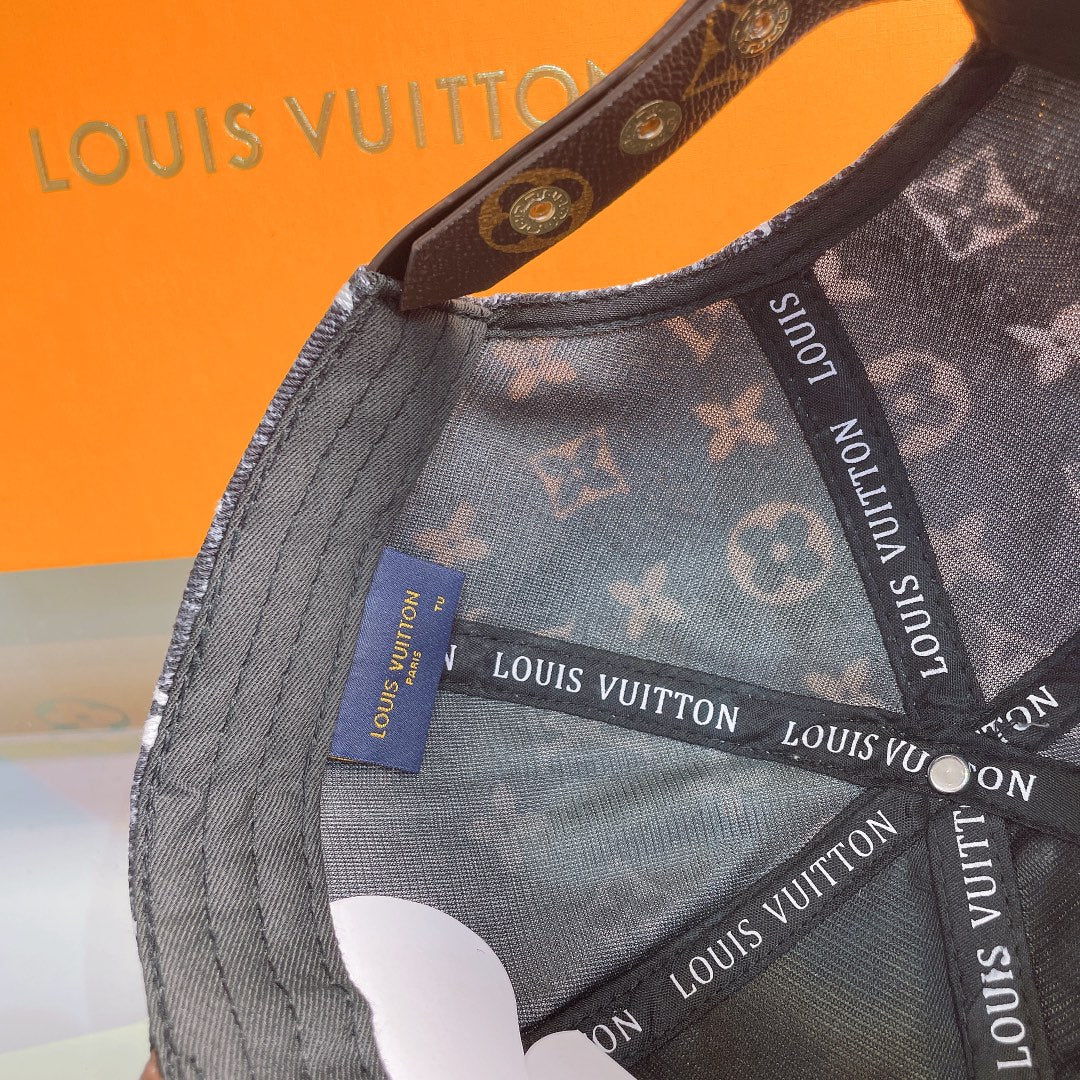 Premium Louis Vuitton denim leather hat