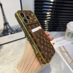 Louis Vuitton monogram wallet iPhone case in brown small flower