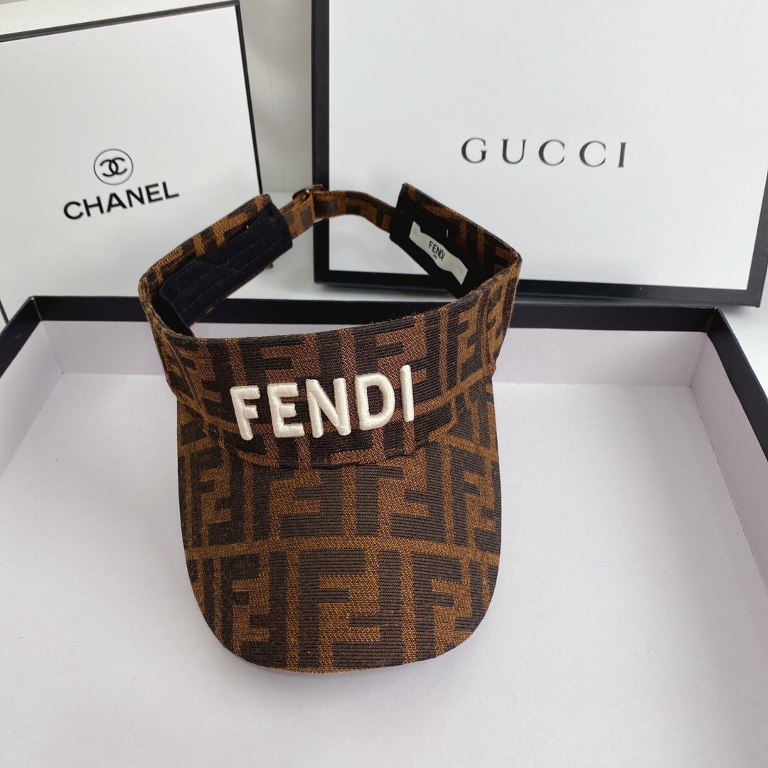 Premium embroidered FENDI visor detail
