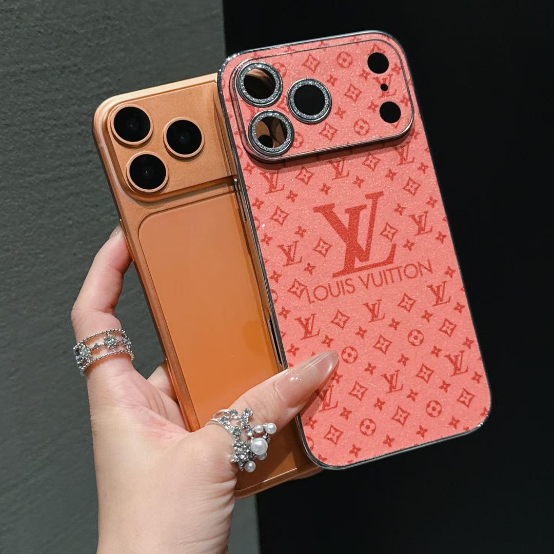 Premium glossy LV phone cover detail shot