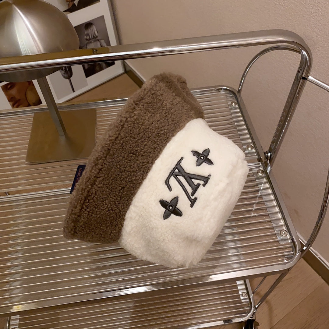 Premium lamb wool Louis Vuitton bucket hat
